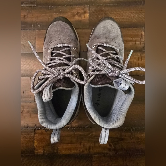 Columbia Newton Ridge Gray/Blue Hiking Boots Size 6.5 - Picture 5 of 7